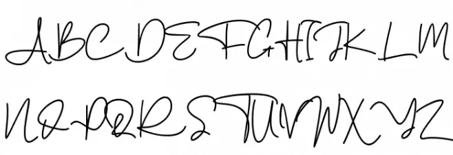 Michael Signature -personal use フォント 大文字