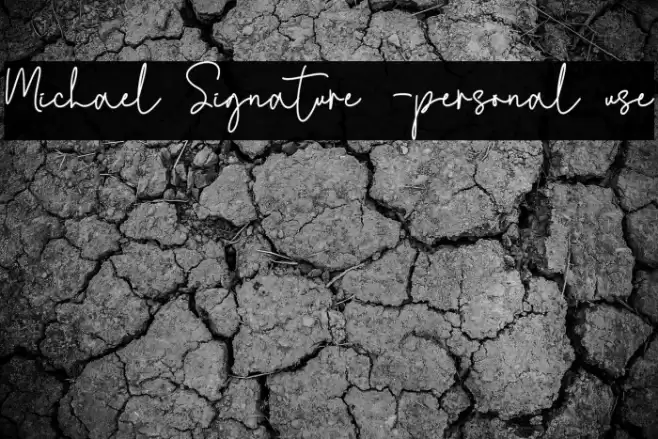 Michael Signature -personal use Font examples