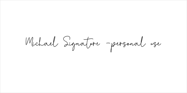 Michael Signature -personal use Logo