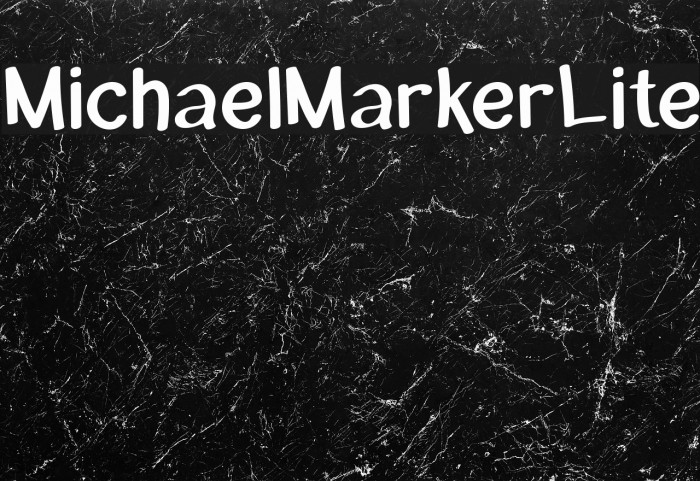 MichaelMarker-Lite Font examples
