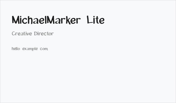 MichaelMarker-Lite Business Card