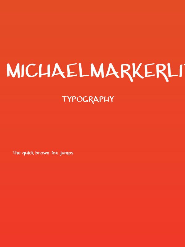 MichaelMarkerLite-Regular Poster