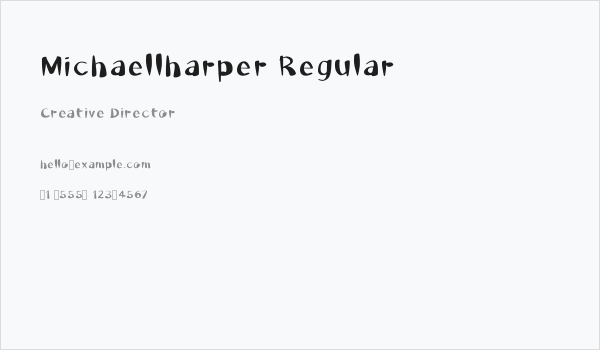 Michaellharper Regular Business Card