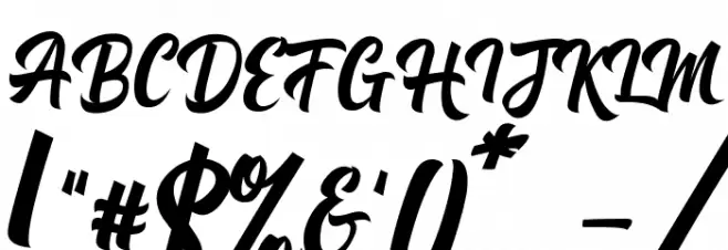 Michail Script  Regular Font OTHER CHARS