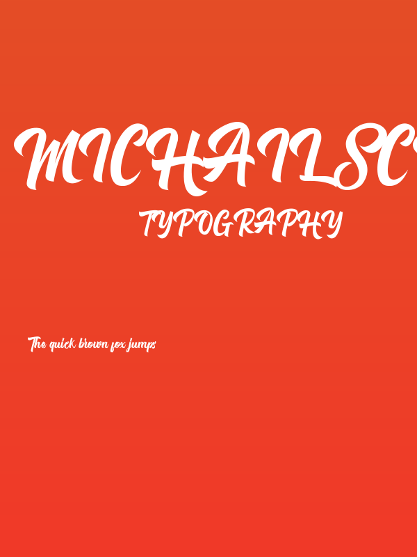 Michail Script  Regular Poster