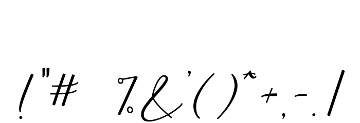 Michel Flow Font OTHER CHARS