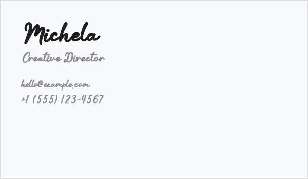Michela Business Card