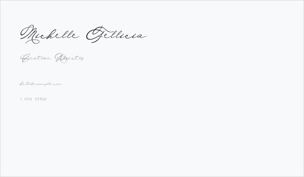Michelle Fellicia Business Card