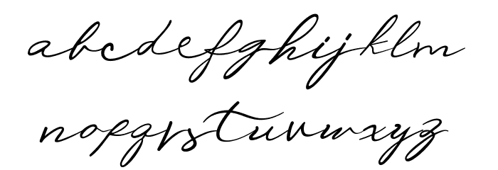 Michelle Fellicia フォント 小文字
