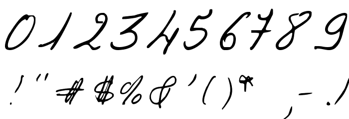 Michelle フォント その他の文字