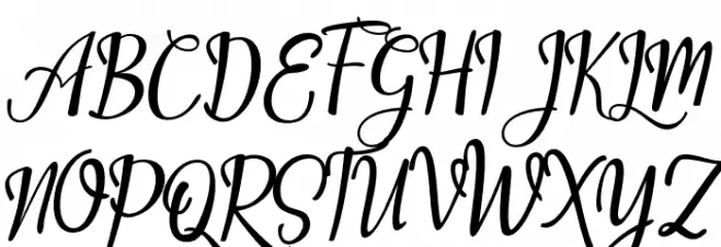 MichelleStineScript フォント 大文字
