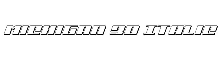 Michigan 3D Italic  baixar fontes gratis