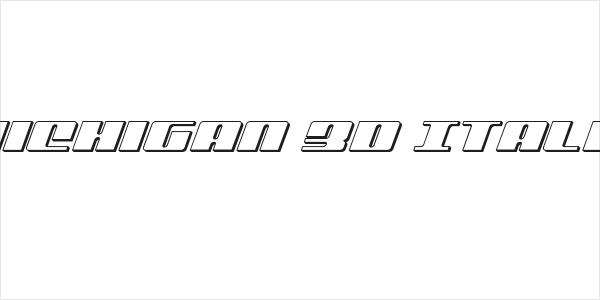 Michigan 3D Italic Logo