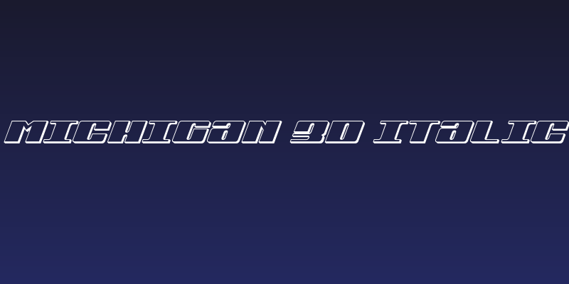 Michigan 3D Italic Social Header