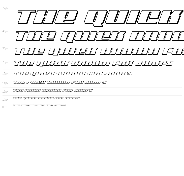 Michigan 3D Italic Waterfall