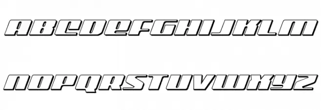 Michigan 3D Italic Fonte MINÚSCULAS