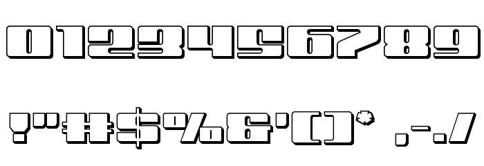 Michigan 3D Font OTHER CHARS