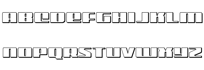 Michigan 3D Font LOWERCASE
