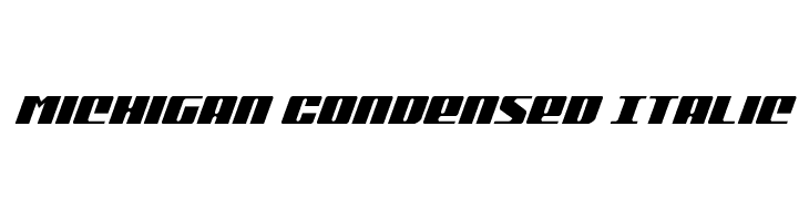 Michigan Condensed Italic  Frei Schriftart Herunterladen