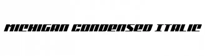 Michigan Condensed Italic  Descarca Fonturi Gratis