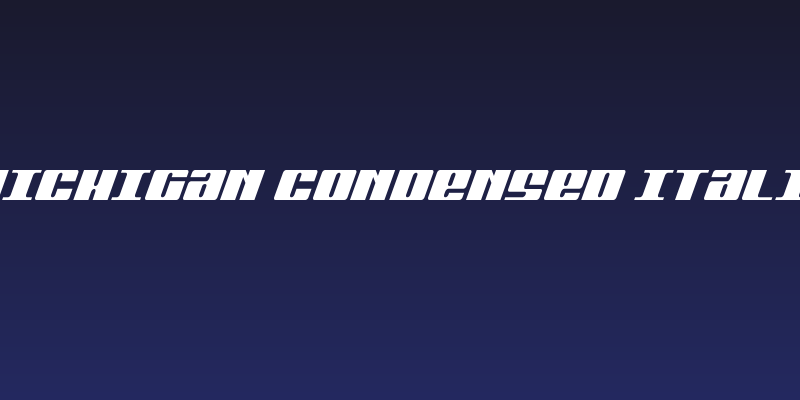 Michigan Condensed Italic Social Header