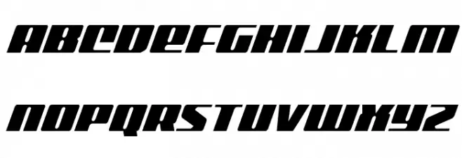 Michigan Condensed Italic Caratteri MINUSCOLO