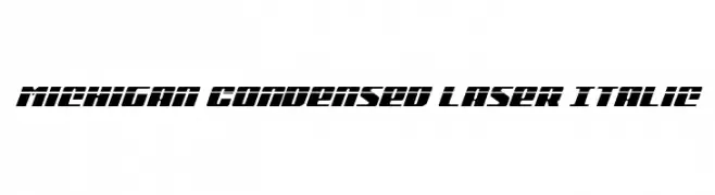 Michigan Condensed Laser Italic  Frei Schriftart Herunterladen
