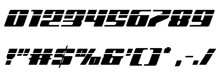 Michigan Condensed Laser Italic Font OTHER CHARS