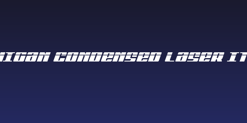 Michigan Condensed Laser Italic Social Header