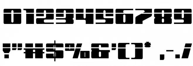 Michigan Condensed Laser Font OTHER CHARS