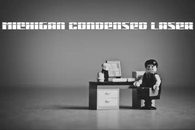 Michigan Condensed Laser Font examples