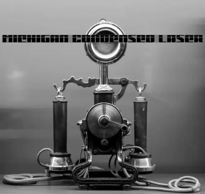 Michigan Condensed Laser Font examples