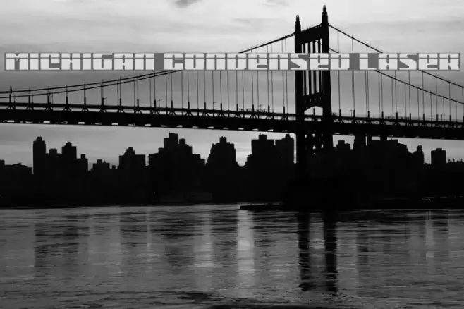 Michigan Condensed Laser Font examples