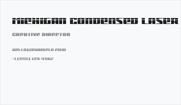 Michigan Condensed Laser Business Card