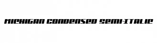 Michigan Condensed Semi-Italic  Fuentes Gratis Descargar