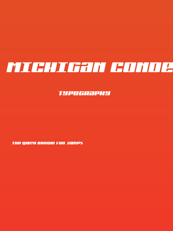 Michigan Condensed Semi-Italic Poster