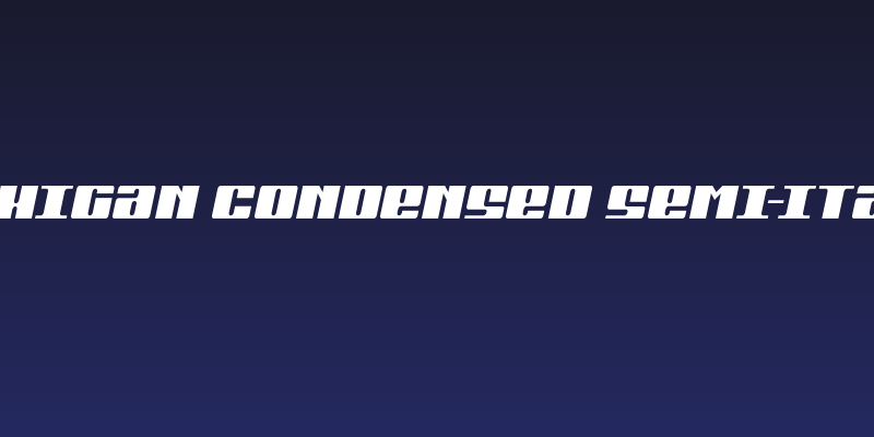 Michigan Condensed Semi-Italic Social Header