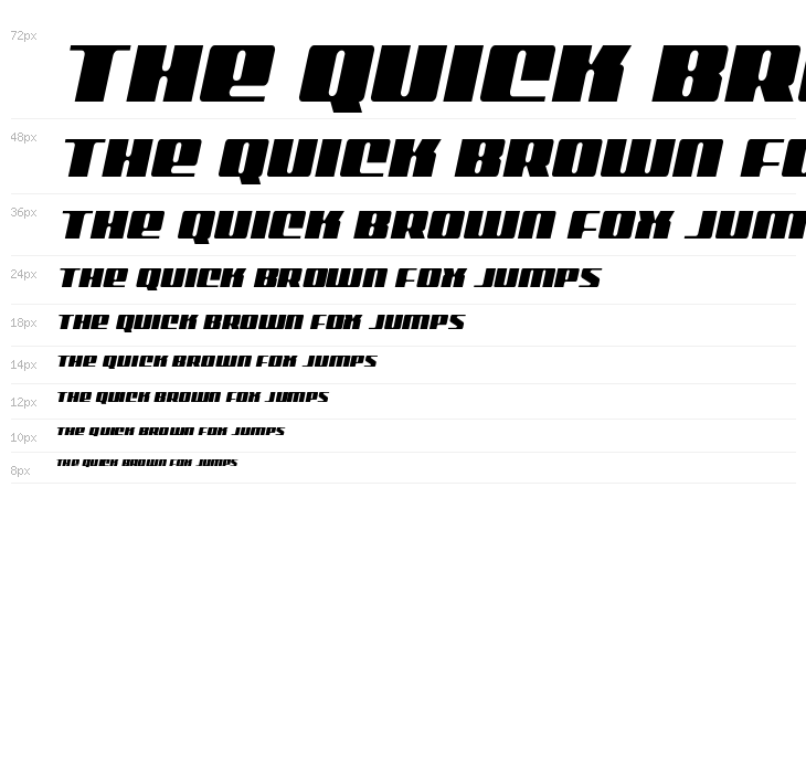 Michigan Condensed Semi-Italic Waterfall