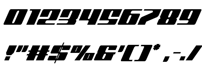 Michigan Condensed Super-Italic Font OTHER CHARS