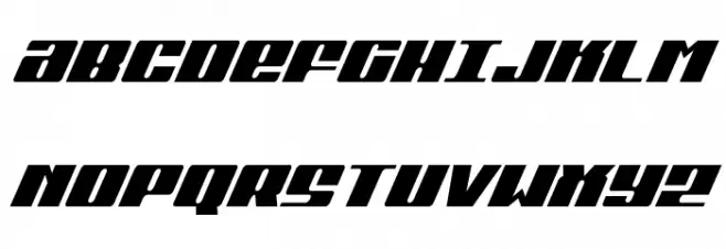 Michigan Condensed Super-Italic 字体 大写