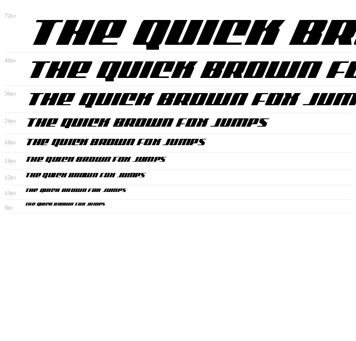 Michigan Condensed Super-Italic Waterfall