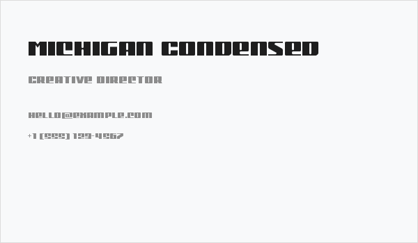 Michigan Condensed Business Card