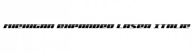 Michigan Expanded Laser Italic  les polices de caractères gratuit tlcharger