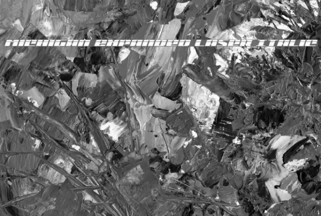 Michigan Expanded Laser Italic Font examples