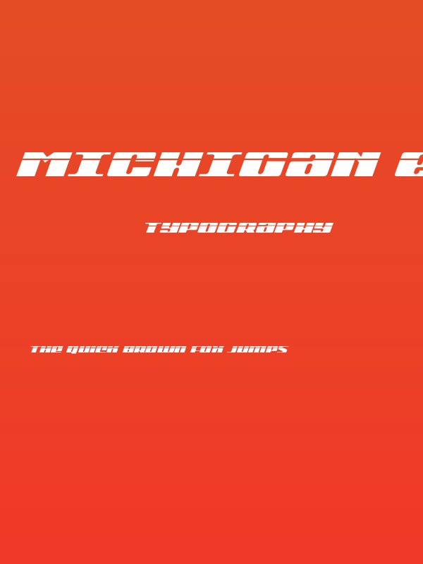 Michigan Expanded Laser Italic Poster