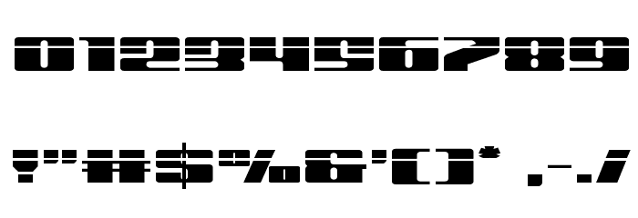 Michigan Expanded Laser Font OTHER CHARS