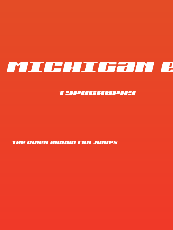 Michigan Expanded Semi-Italic Poster