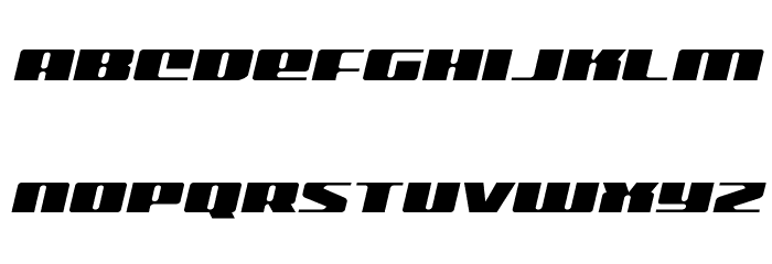 Michigan Expanded Semi-Italic Font LOWERCASE