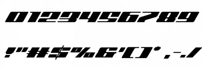 Michigan Expanded Super-Italic Font OTHER CHARS