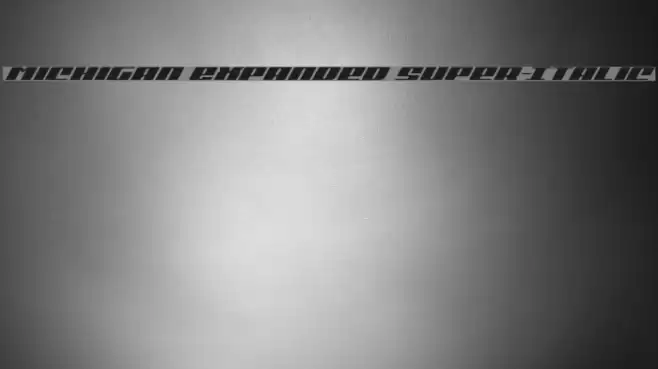 Michigan Expanded Super-Italic Font examples